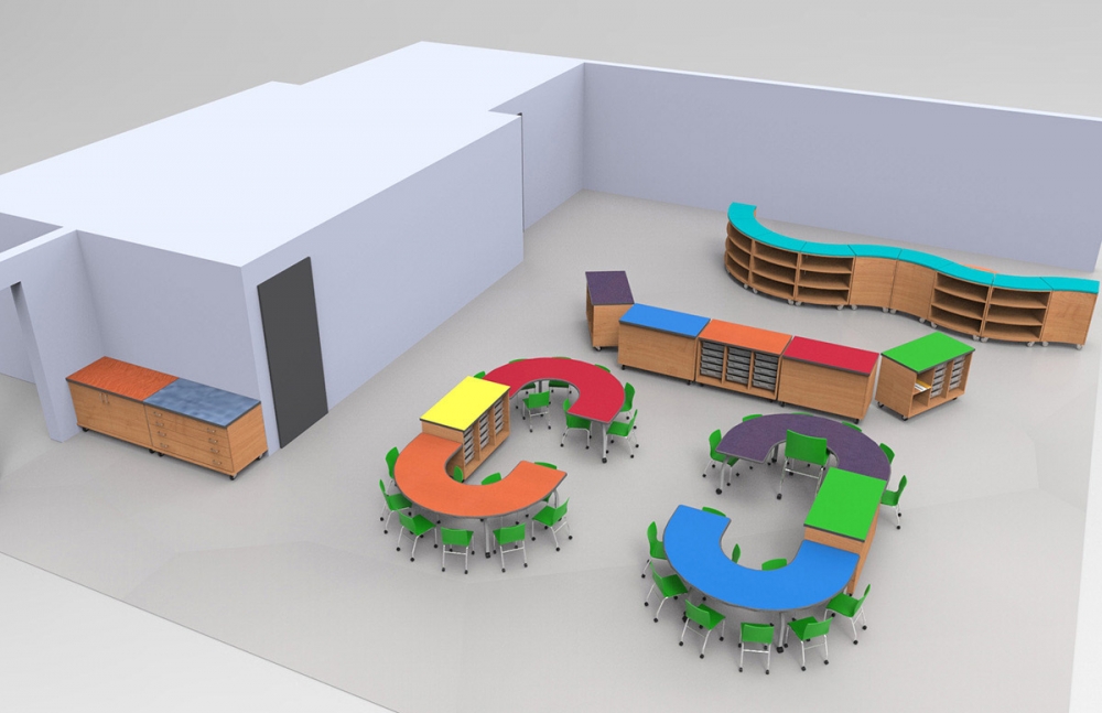 ELO® Horseshoe Table Collaborative Classroom Furniture WB Manufacturing