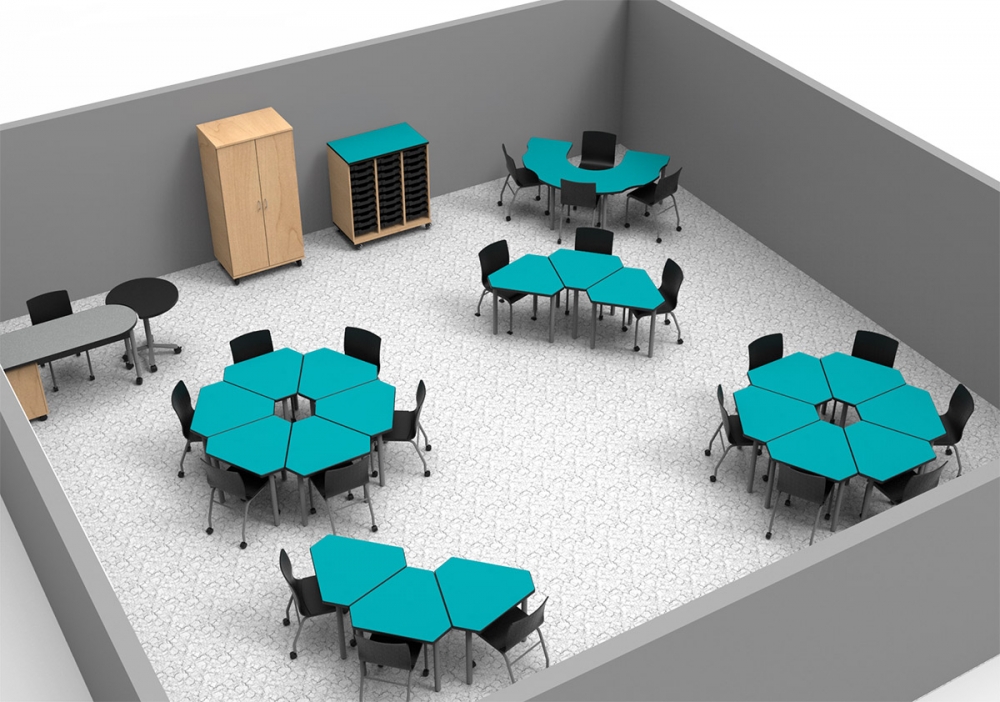 ELO® Horseshoe Table Collaborative Classroom Furniture WB Manufacturing